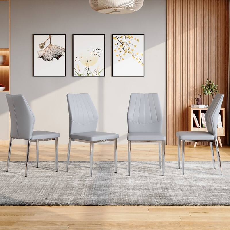 Ergonomic Dining Chair with PU Backrest - Comfort & Style for Modern Dining