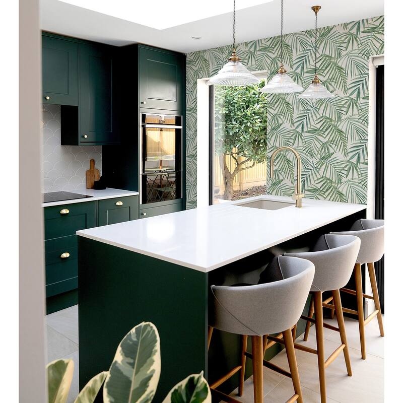 Arthouse Juan Green Palm Leaves Wallpaper