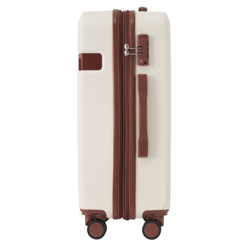 4 Piece ABS Expanable Spinner Wheels Lightweight Luggage Set w/TSA Lock and Compression Packing Cubes