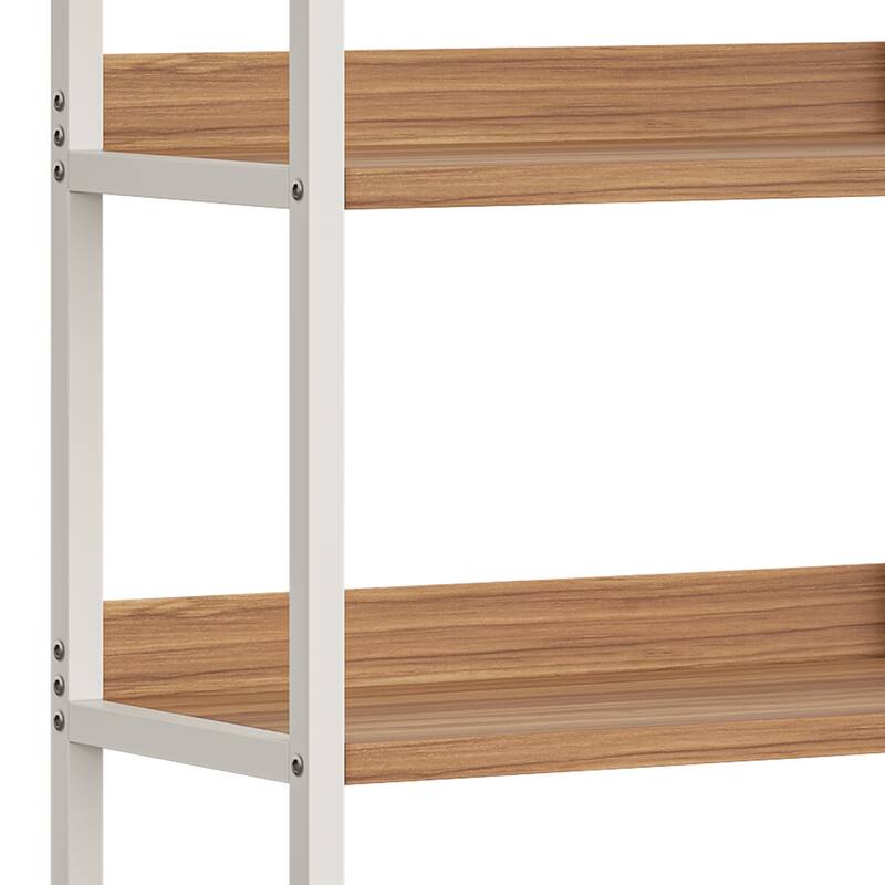 Moasis Garment Rack Heavy Duty Clothes Rack with 4 Expandable Hanging Rods, And Storage Shelves