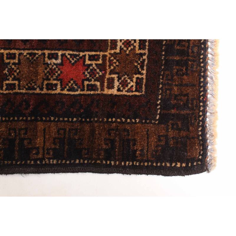 ECARPETGALLERY Hand-knotted Teimani Dark Navy Wool Rug - 2'9 x 4'4