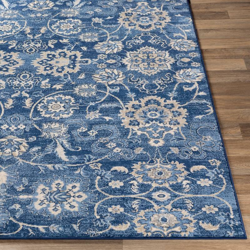 Copper Grove Ettiene Vintage Floral Trellis Area Rug