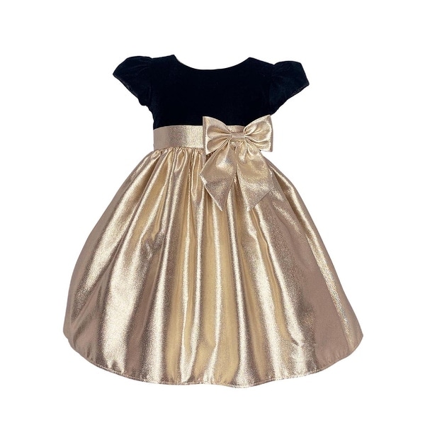 baby girl gold christmas dress