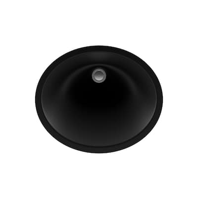 Lexicon Platinum V210 Quartz Composite Oval Vanity Sink - Galaxy Black