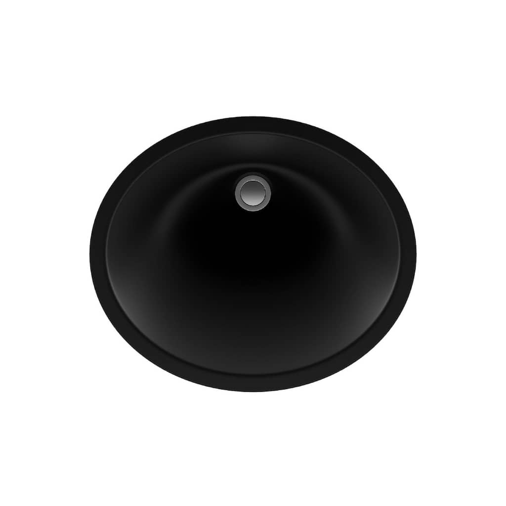 Lexicon Platinum V210 Quartz Composite Oval Vanity Sink - Galaxy Black