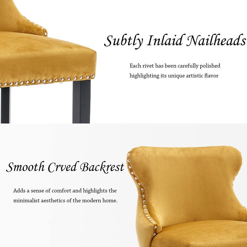 Upholstered Wing Back Bar Stools (Set of 6)