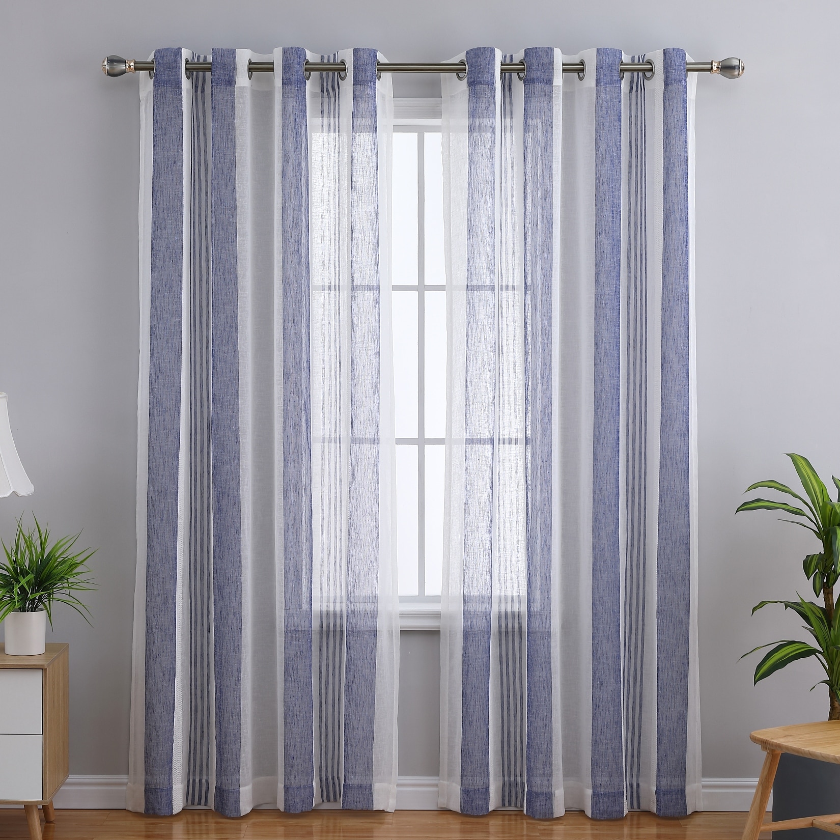 Grommet, Stripe, 63 Inches Curtains - Bed Bath & Beyond