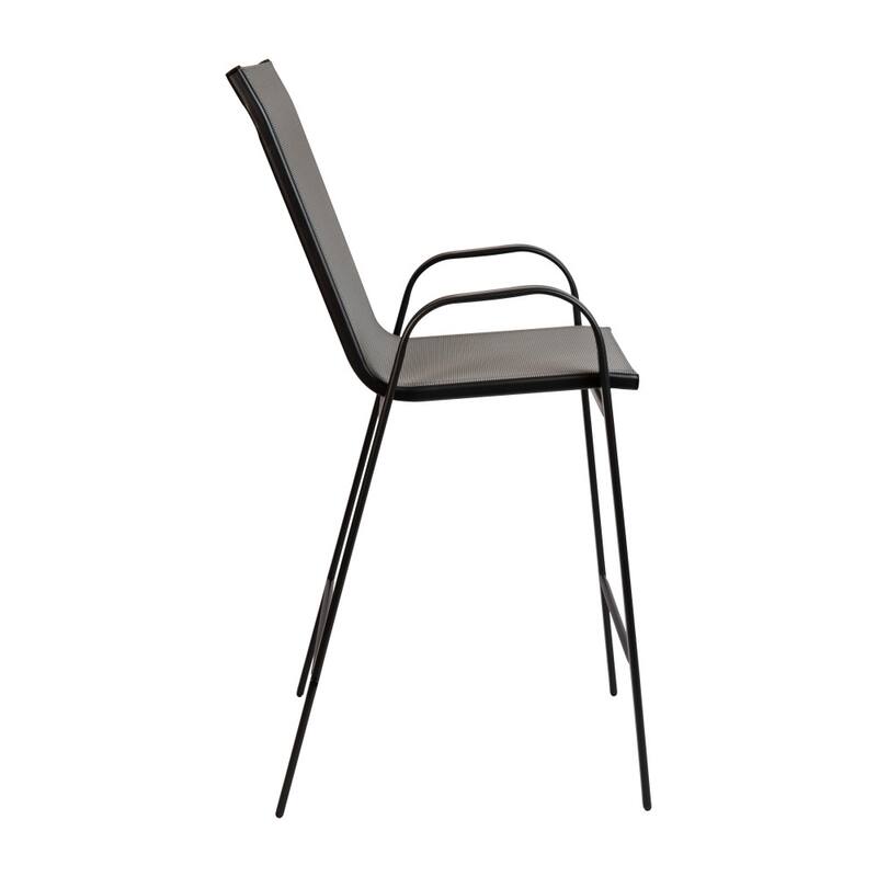 2 Pack Outdoor Barstools with Flex Comfort Material-Patio Stool