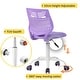 preview thumbnail 24 of 36, HomyLin Plastic Mesh Adjustable Armless Desk Chair with Rolling Wheels Kids Teen