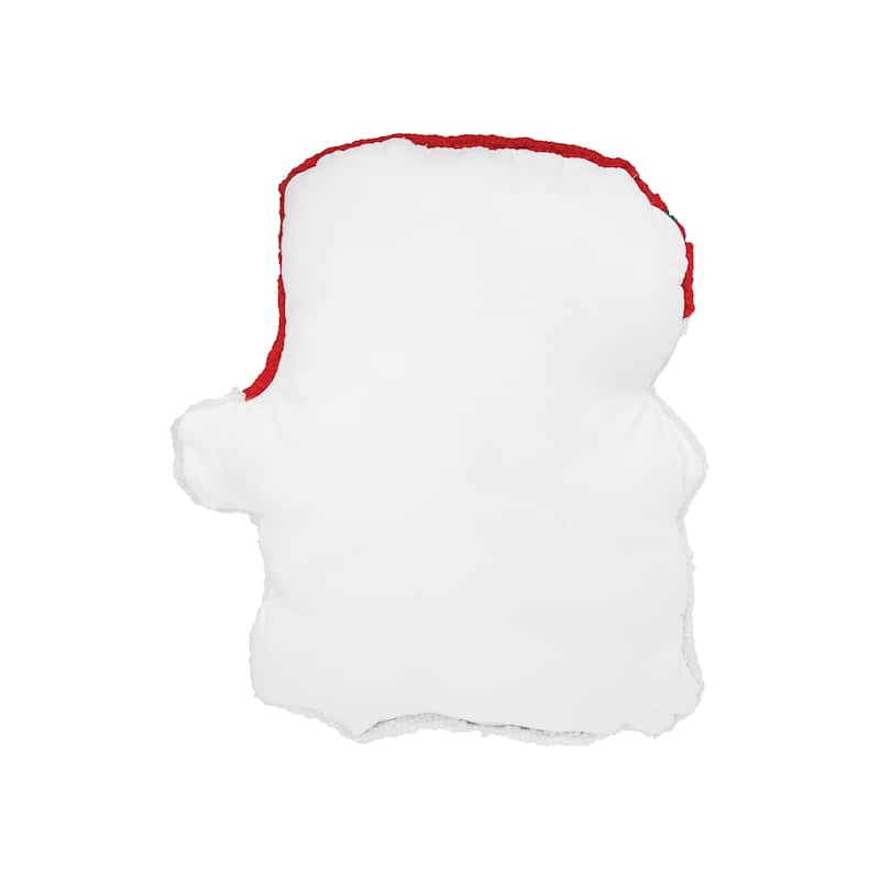 St. Nick Shaped Hooked Throw Pillow