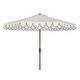 preview thumbnail 13 of 18, SAFAVIEH Valance 9-Foot Outdoor UV Resistant Round Crank Tilt Patio Umbrella