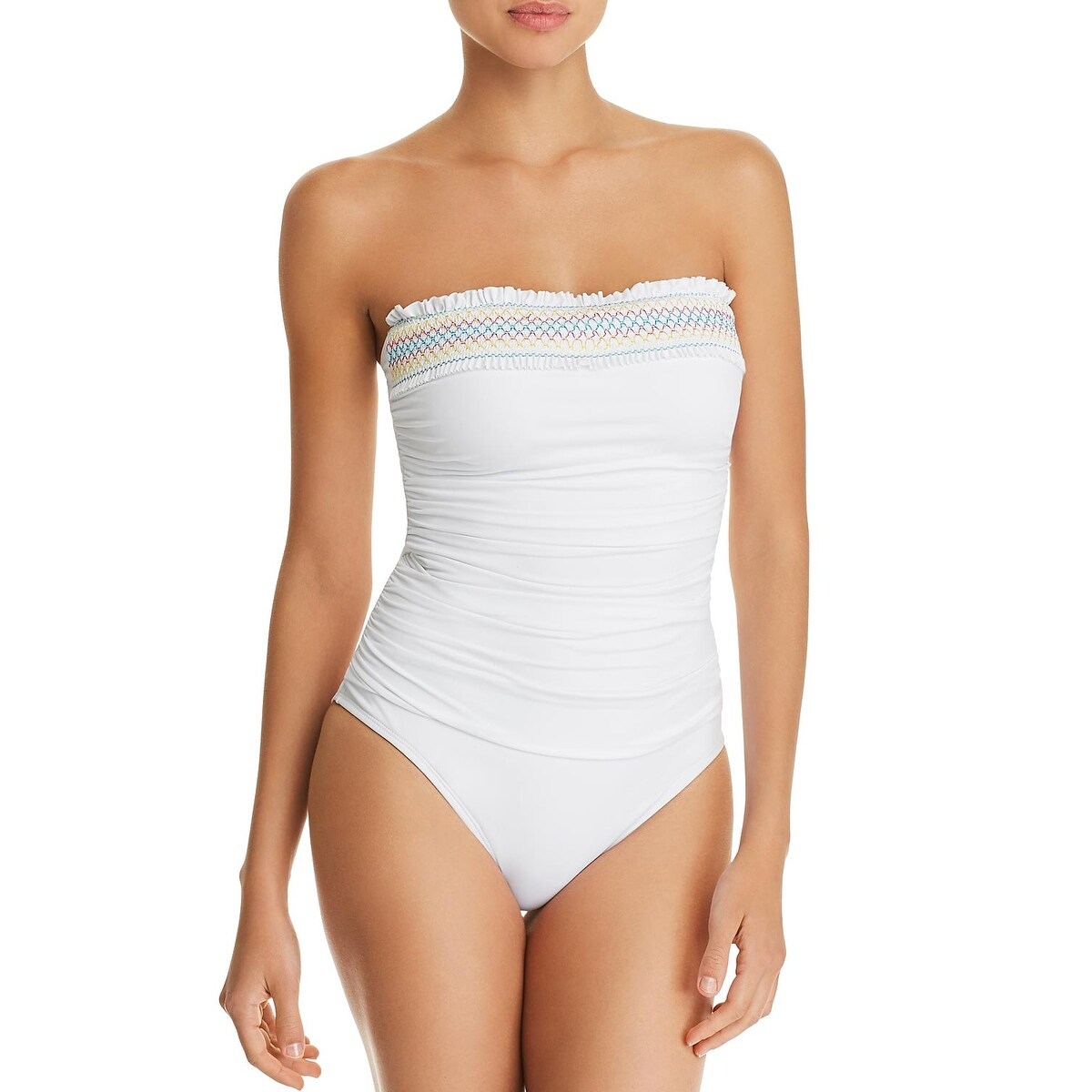 smocked one piece swimsuit