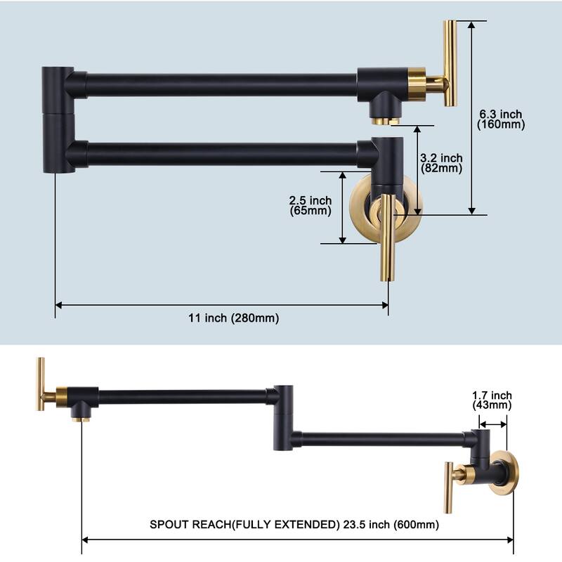 WOWOW Folding Wall Mount Faucets Stretchable