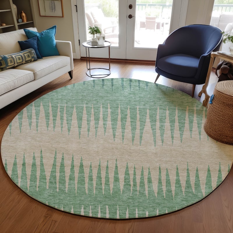 Machine Washable Indoor/ Outdoor Chantille Ombre Contemporary Rug