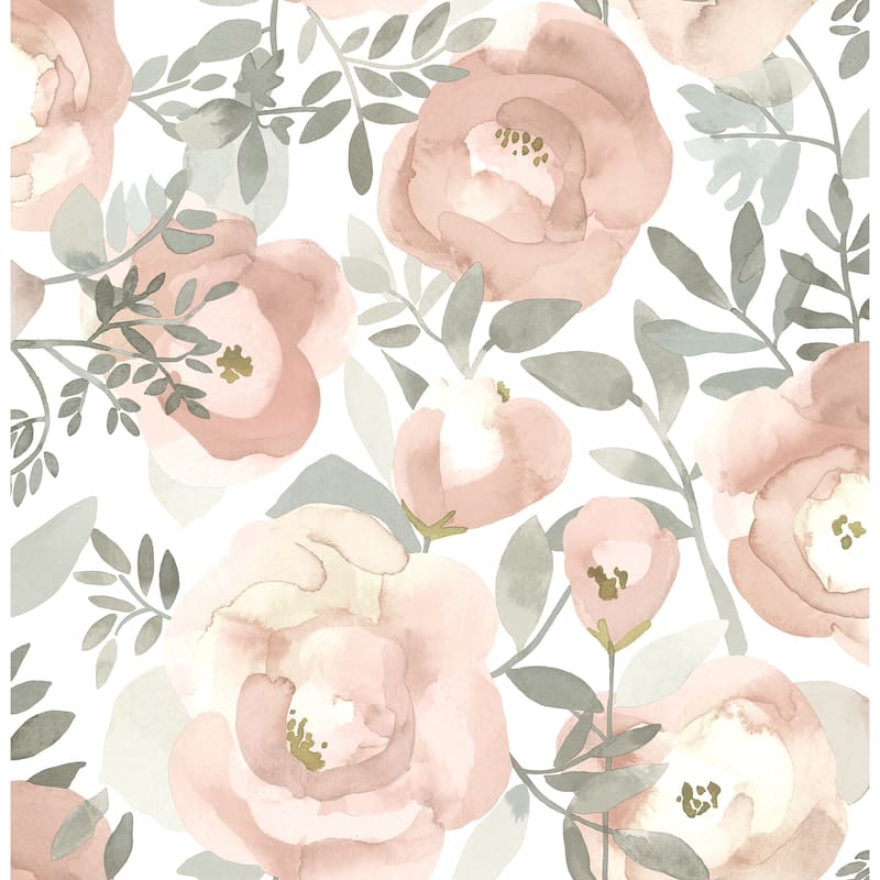 Flowers Nathaniel Orla Rose Floral Wallpaper - Rose