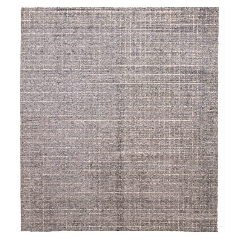 ECARPETGALLERY Hand Loomed Kashkuli Gabbeh Grey Silk Rug - 8'4 x 9'7 - Grey - 8'4 x 9'7