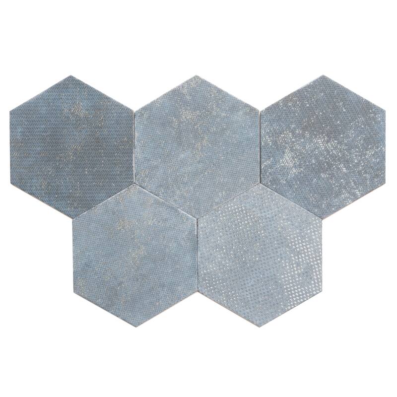 Apollo tile 9" x 11" Zenith Textured Indigo Blue Porcelain Tile (8.07 sq ft/case) - 16 Pack