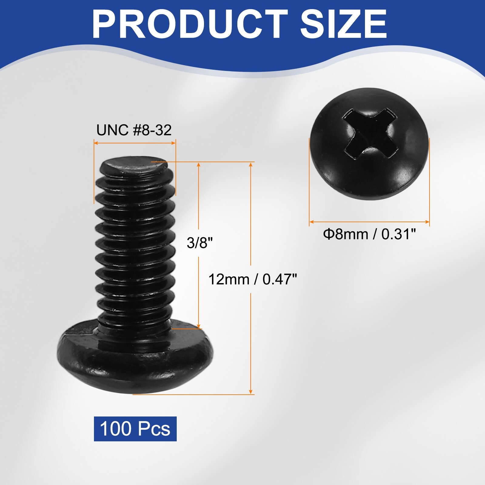 Pan Head Machine Screws, 304 Stainless Steel Screw