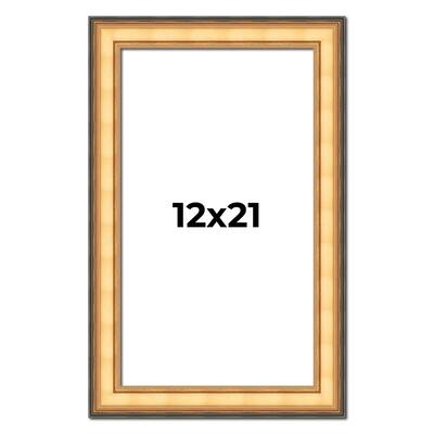 12x21 Frame Gold Plein Aire Solid Wood Picture Frame Width 2 Inches |