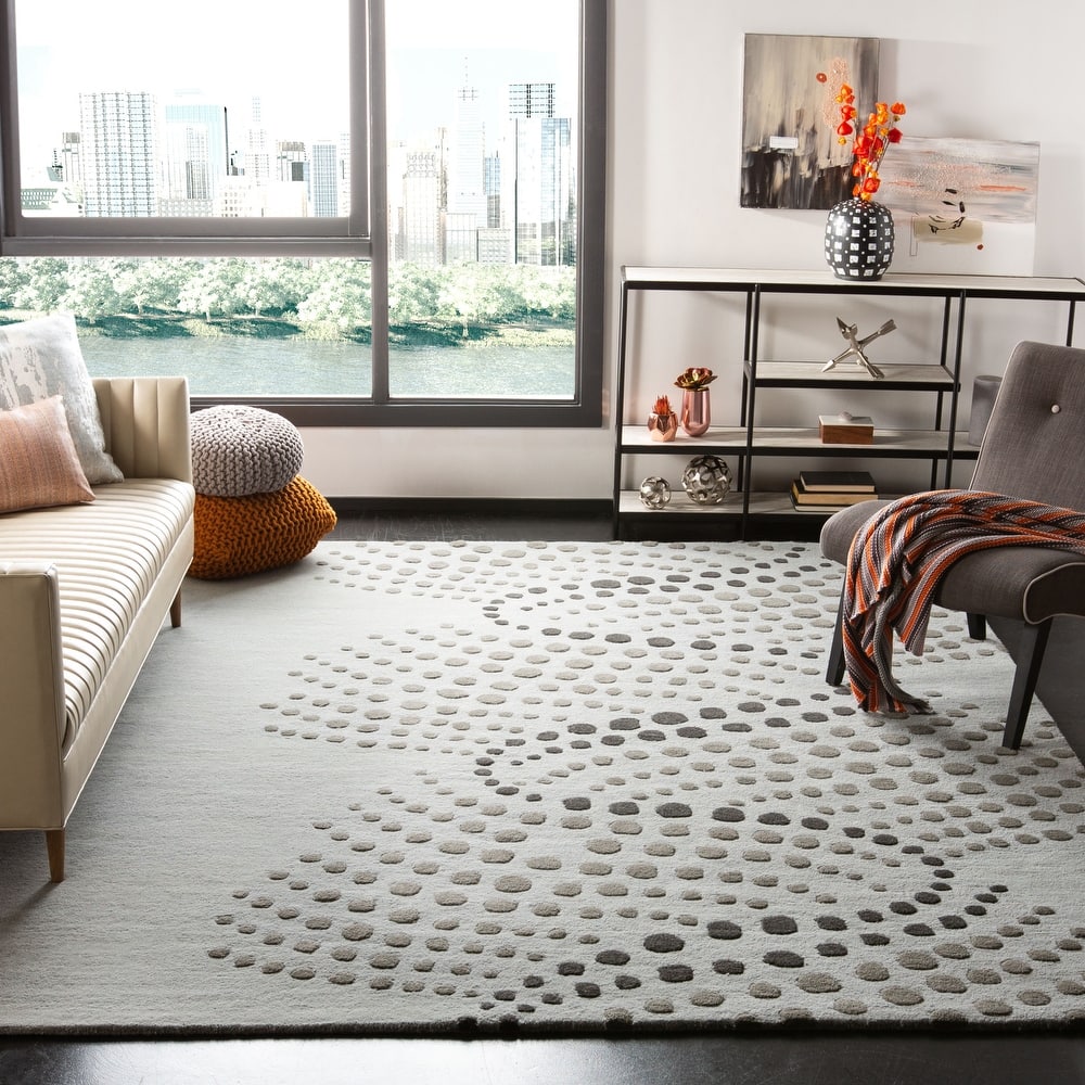 SAFAVIEH Handmade Soho Burghilde Waves N.Z. Wool Rug