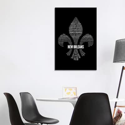 iCanvas "New Orleans Fleur-De-Lis Neighborhoods" by Benton Park Prints Canvas Print
