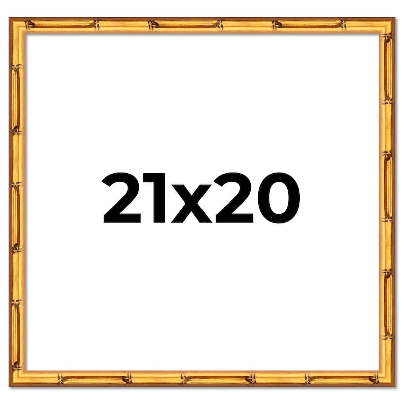 21x20 Frame Gold Bamboo Picture Frame Modern Photo Frame Includes UV Acrylic Shatter Guard Front Acid Free Foam Backing Board