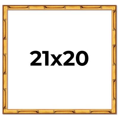 21x20 Frame Gold Bamboo Solid Wood Picture Frame | 1 Inch Moulding