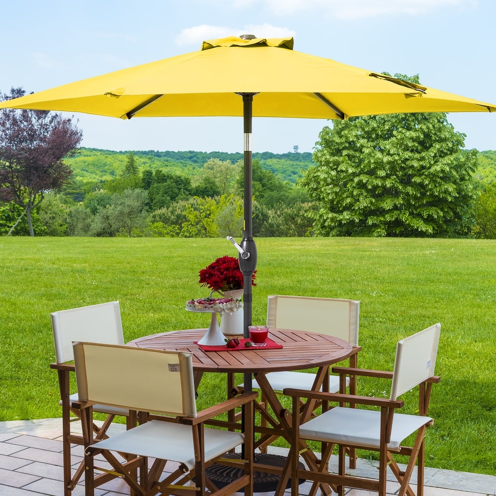 LIVOOSUN 7.5ft Steel Patio Market Umbrella Tilt System