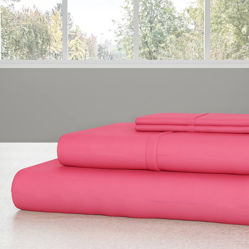 3-Piece Brushed Microfiber Twin Sheet Set by Windsor Home (Pink)