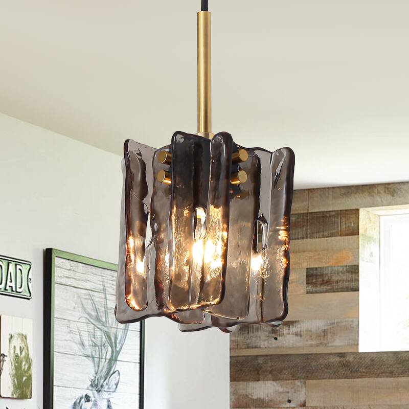 Modern 1-Light Pendant Lights Glass Island Light