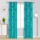 preview thumbnail 62 of 62, Room Darkening Silver Foil Pattern Grommet Curtains 2 Panels 38 x 45 Inch - Teal