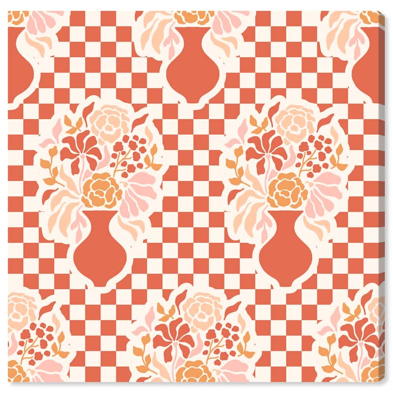 Wynwood Studio Canvas Floral and Botanical Kitchen s Tablecloth II Orange Modern & Contemporary Wall Art Canvas Print - 20 x 20
