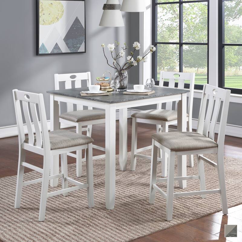 Sandale Wood 5-Piece Counter Height Dining Set