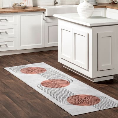 Nuloom Martine SpinClean Abstract Sun Machine Washable Area Rug