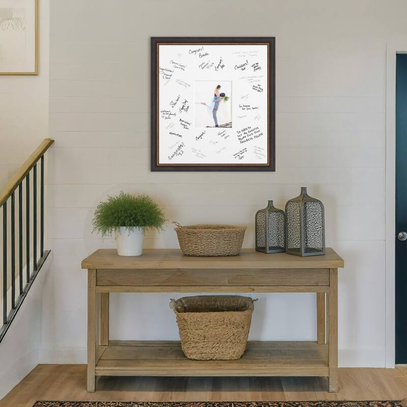 Ashton Signature Mat Picture Frame - Autograph Photo Frame Guest Book Alternative for Weddings, Graduations, or Retirement