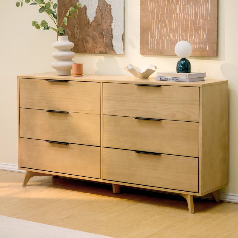 Plank and Beam Haven 6-Drawer Dresser with Drawer Pull Handles