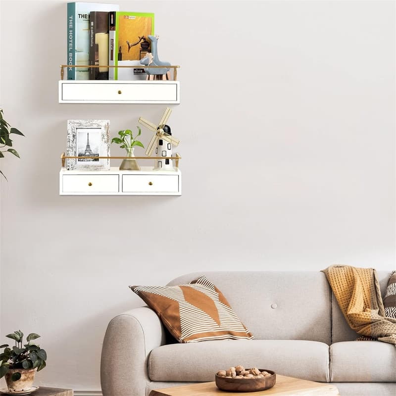 Floating Shelves for Wall Storage - 5.9"D x 16.2"W x 5.9"H