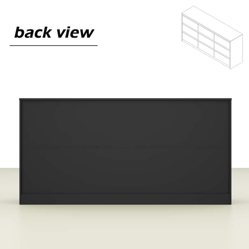 63"W 9 Drawer Dresser Accent Dresser for Living Room Bedroom Chest