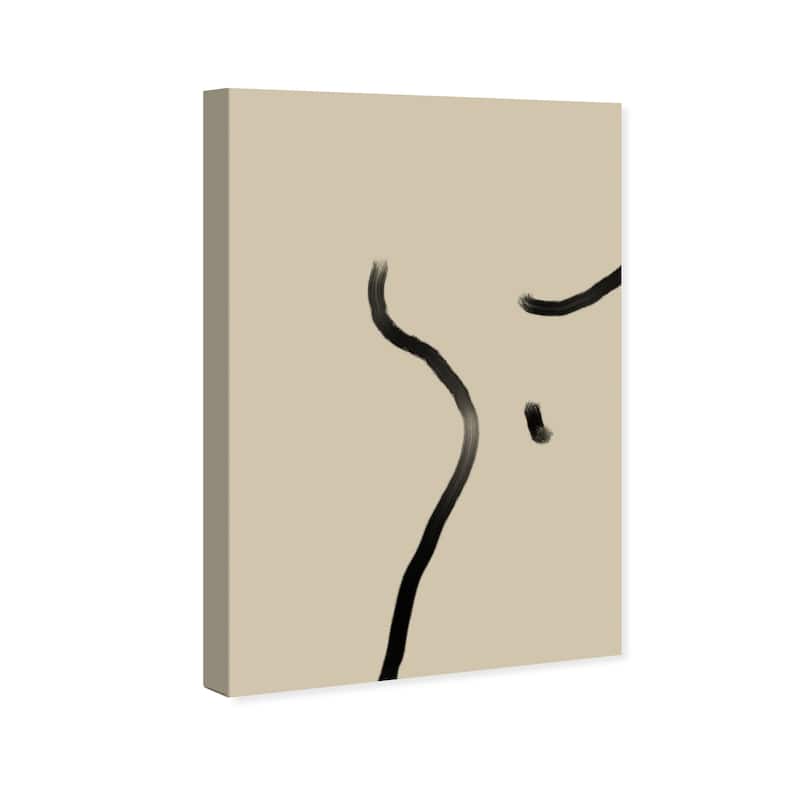 Wynwood Studio Canvas Abstract Abstract Body Drawing Black and Tan Modern & Contemporary Wall Art Canvas Print