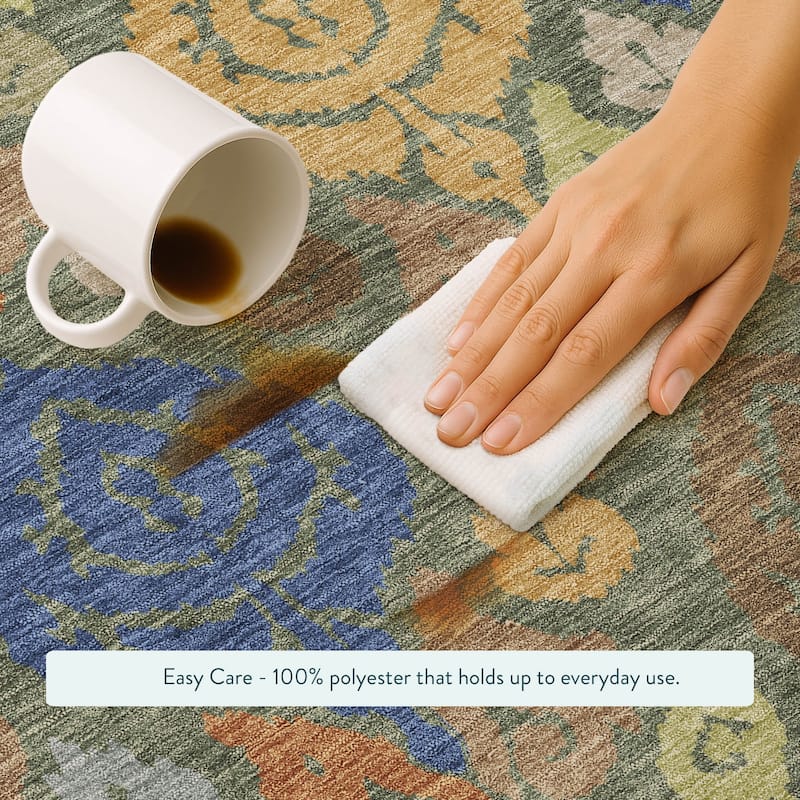 Machine Washable Indoor/ Outdoor Casual Zona Chantille Rug