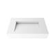 Pyramid Solid Surface Wall-Mounted Bathroom Sink - 30"NoFaucetHole - White