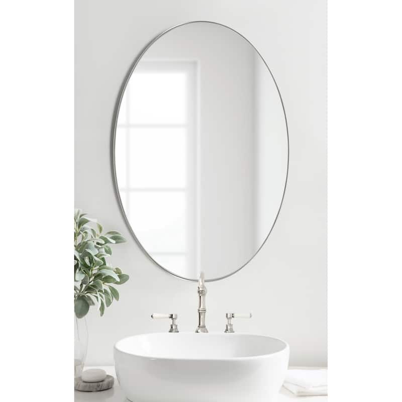 Kate and Laurel Rollo Oval Framed Wall Mirror