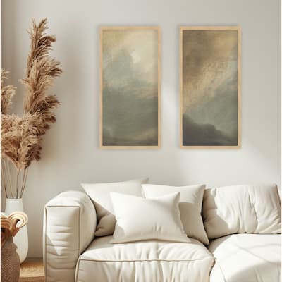 "Mid Summer Storm" Set of Two Framed Textured Wall Art