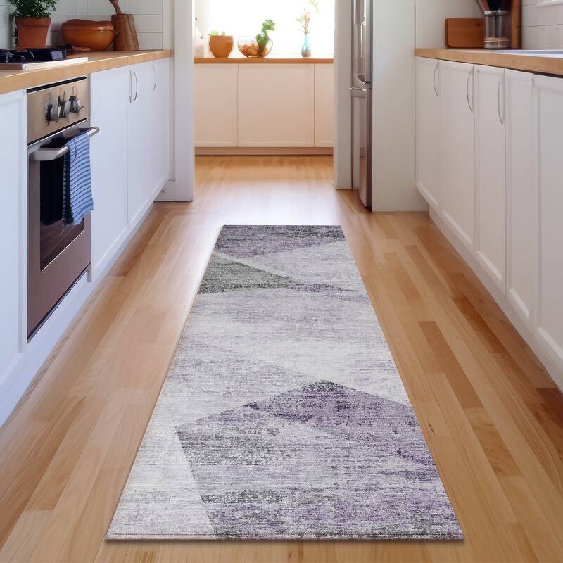 Premium Washable Super Soft Mayfield Rug - Purple - 2' 3" x 7' 6" - Runner