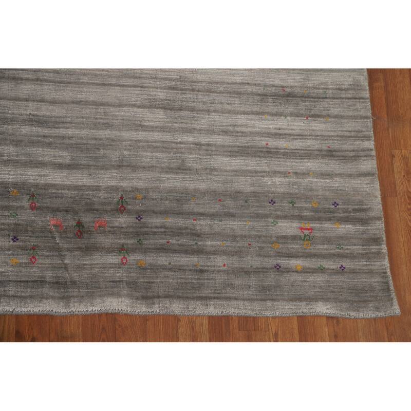 Gabbeh Oriental Area Rug Handmade Living Room Silk Carpet - 8'1" x 9'8"
