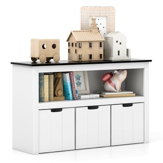 Kids Toy Storage Organizer with Blackboard Top-3-Drawer - 40" x 13" x 24.5"