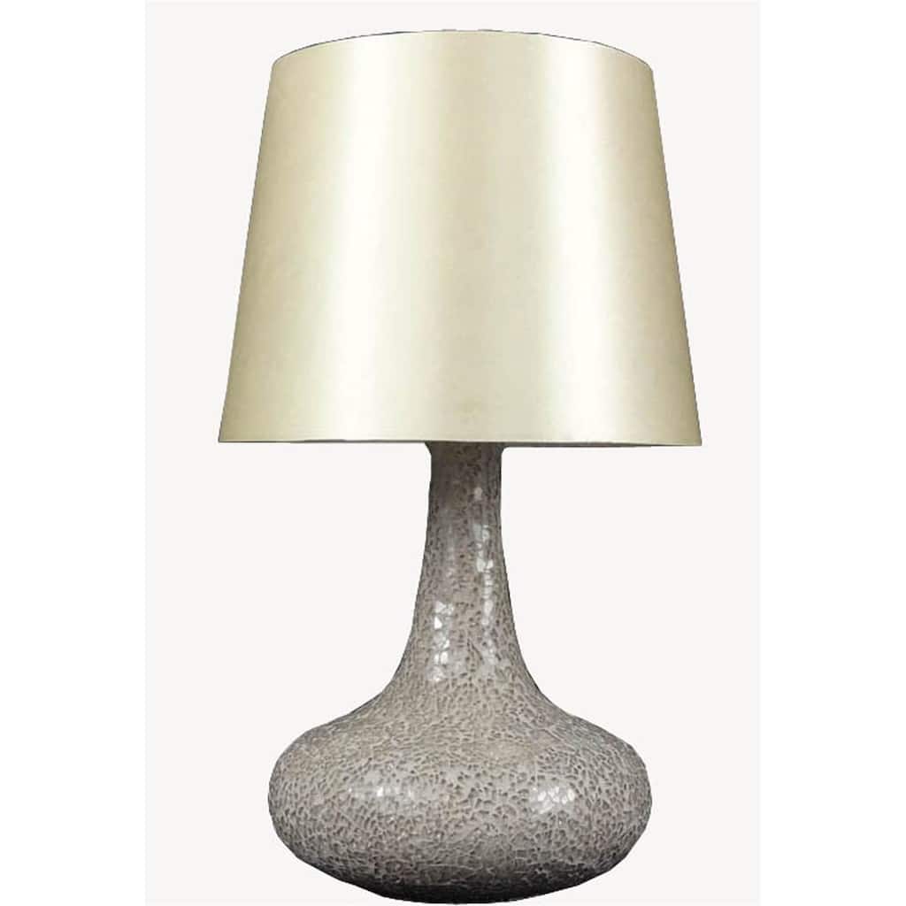 14.17 in. Champagne Finish Table Lamp with Bronze Shade, Sturdy Table Lamp for Living Rooms and Bedrooms