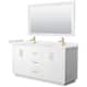 Option White / White Quartz Top / Brushed Gold Hardware