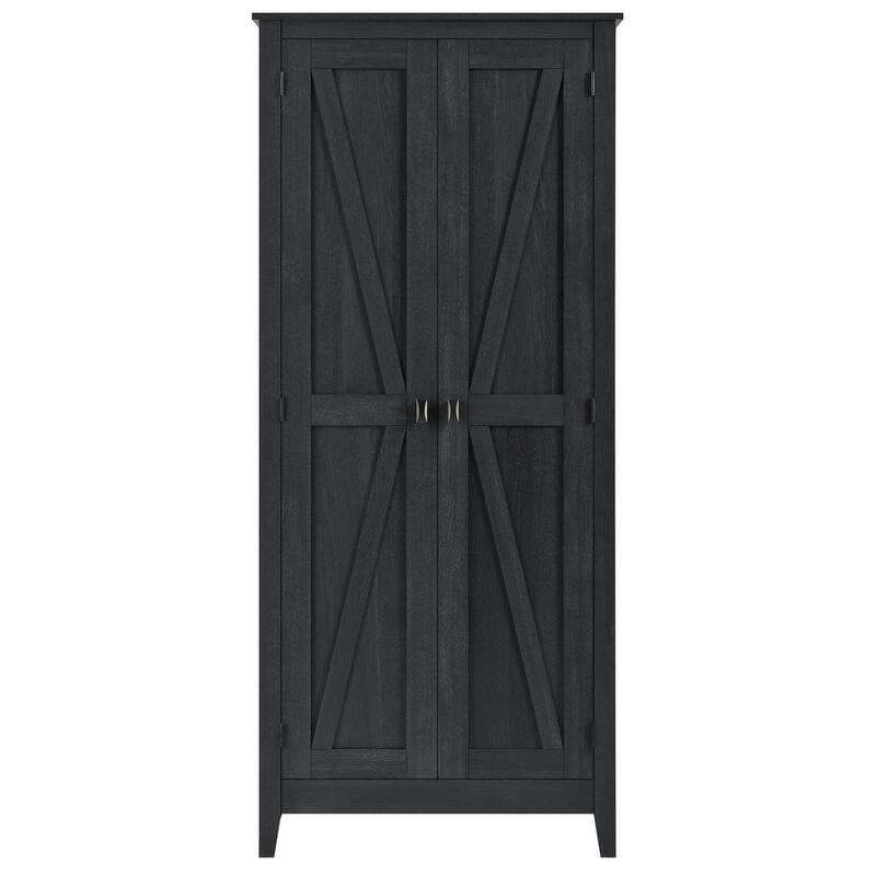 Systembuild Evolution Becken Ridge 31.5" Wide Storage Cabinet - Black Oak