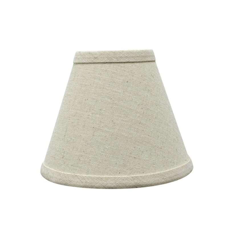 Aspen Creative Hardback Empire Chandelier Clip-On Lamp Shade (5 Pack), Oatmeal, (3" x 6" x 5")